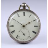 Four Silver Cased Open Faced Pocket Watches, comprising - one unsigned, 1856, 52mm