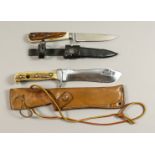 Two Hand Made German Hunting Knives by Puma, one new in original box