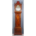 A George III Mahogany Longcase Clock, by Thomas Hughes of London, the 12ins arched brass dial with