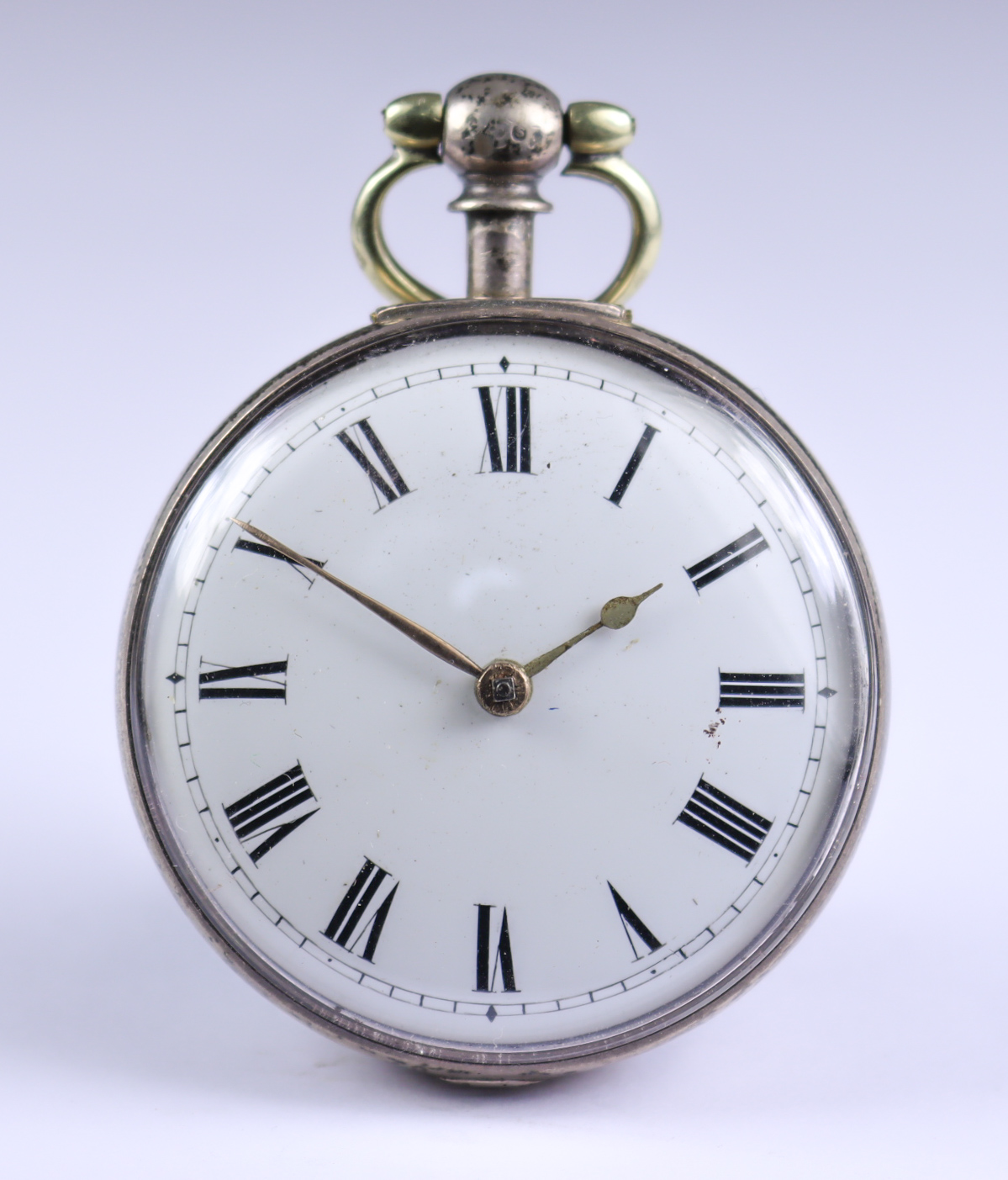 A Silver Cased Open Faced Fusee Lever Pocket Watch, Continental, 50mm diameter case, with white