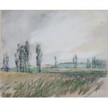 George Vernon Stokes (1873-1954) - Watercolour - "Sholden Marshes", signed, 10ins x 12ins, and