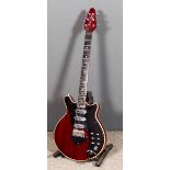 A Brian May Electric Guitar, Serial No. BHM12897, and black canvas bag for same