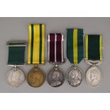 An Edward VII Long Service in the Volunteer Force medal to 5370 Cpl J. Kell. 3/V.B.RL.W.Kent Regt, a