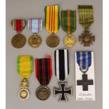 Three United States World Ward II Medals, comprising - Victory medal, Air Force good conduct medal