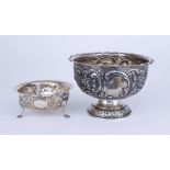 An Edward VII Irish Silver Circular Sugar Bowl and an Edward VII Silver Circular Bowl, the Irish