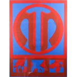 ***Peter Matthews (born 1942) - Screen print - "Red Sign No. 1", No. 5 of a limited edition of 24,