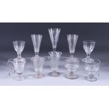 A Collection of English Table Glassware, 18th/19th Century, including - dwarf ale with wrythen