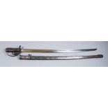 A Japanese 1899 Pattern N.C.O's Sabre for Kempei Serial No. 123085 on blade, 113104 on scabbard,