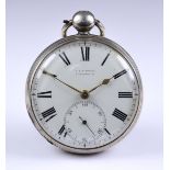 Three Silver Open Faced Fusee Lever Pocket Watches, comprising - one by Edward Hunt, Ipswich,
