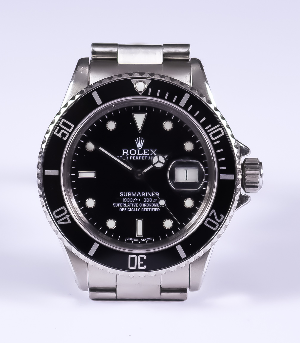 A Rolex Automatic "Submariner" Oyster Perpetual Chronometer Wristwatch, Circa 1987, stainless