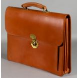 A John Lobb of St James Flap Over Document Case in dark London bridle leather, unused but shop