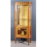 A 20th Century Walnut and Gilt Metal Mounted Vitrine of "Louis XVI" Design, fitted one plate glass