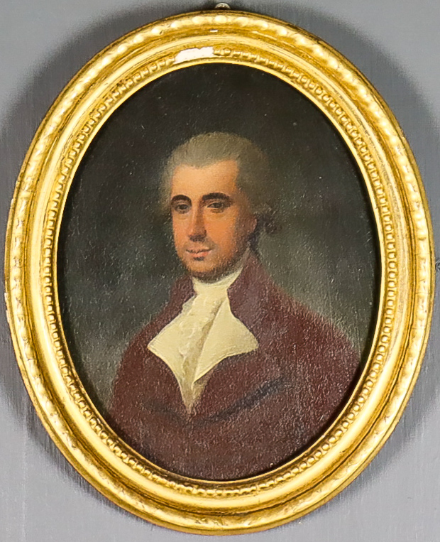 18th Century English School - Two oil paintings - "Admiral H..." - Half-length portrait of a naval - Image 2 of 2