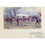 ***Charles Johnson Payne (aka Snaffles - 1884-1967) - Coloured lithograph - "Oh to be in England now