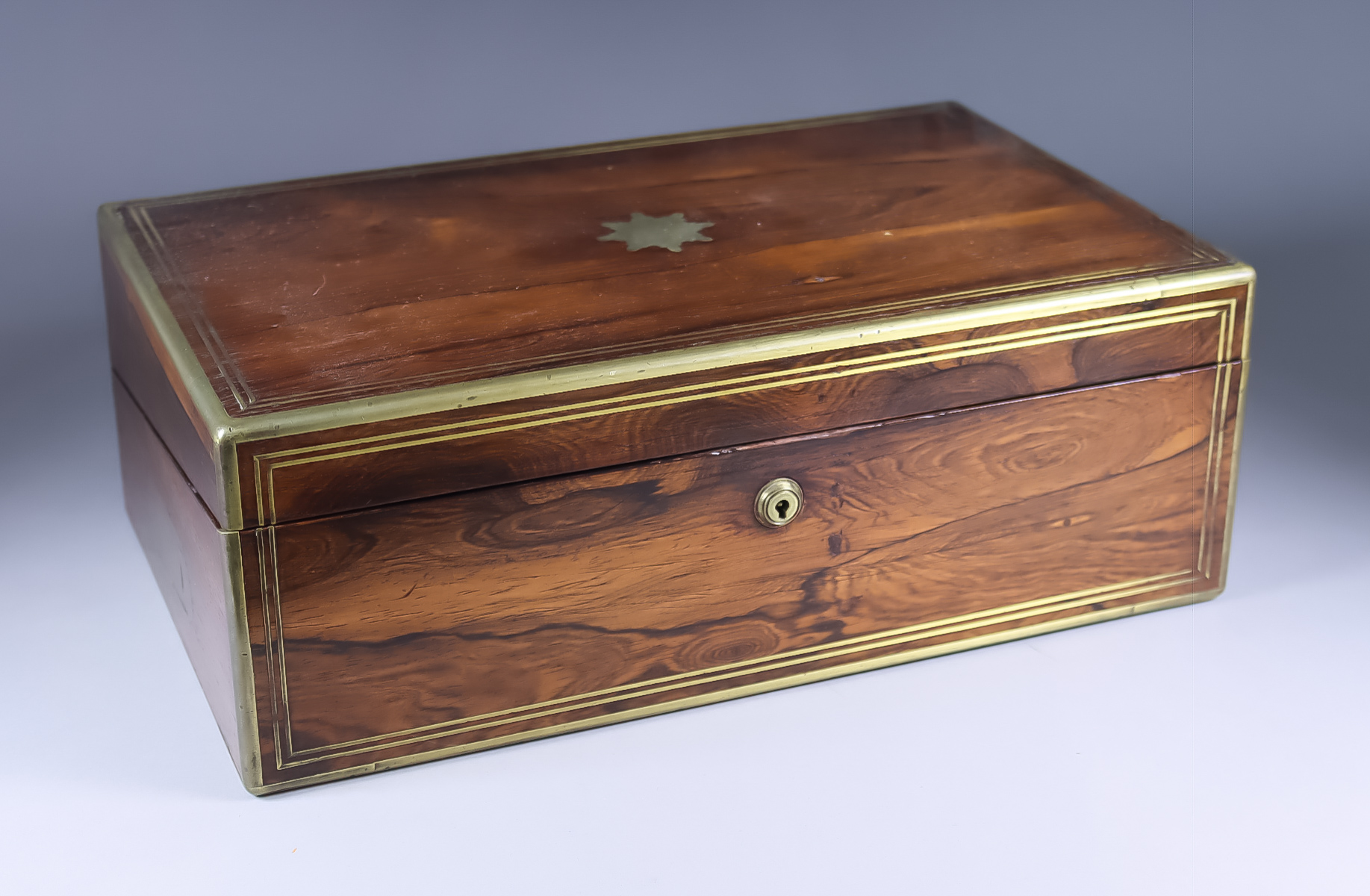 Rectangular Writing Box A Brass Bound Rosewood Rectangular Writing Box, Early 19th Century ...