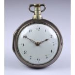 A Silver Pair Cased Open Faced Verge Pocket Watch, by Edward Charlton, 1805, 56mm diameter