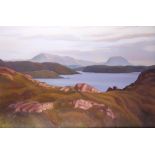 ***Margaret Barnard (1900-1992) - Oil painting - "Loch Inchard, Sutherland", initialled, board 20ins