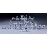 Swarovski Crystal - Collection of Nineteen Silver Crystal Models and Animals, including - racing