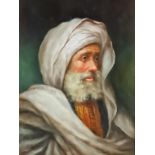 J. Dorrell (20th Century) - Oil painting - Portrait of an Arab gentleman, signed, board 15.5ins x