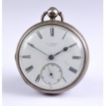 Three Silver Cased Open Faced Pocket Watches, comprising - one by William Johnson, Royal Exchange,