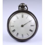 A Silver Pair Cased Open Face Verge Pocket Watch, by T Cox, Savery, London, 1838, 50mm