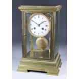 A Late 19th Century French Brass Cased "Four Glass" Mantel Clock, by S. Martie & Cie, No. 351148,