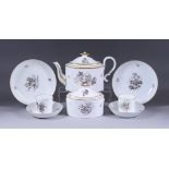 A Collection of English Bat Printed Bone China, Early 19th Century, including Copeland & Garrett