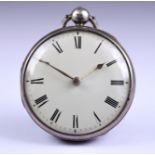 A Silver Cased Open Faced Verge Pocket Watch, by T. Ward, Tottenham,1832, 53mm diameter