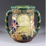 A Royal Doulton Limited Edition Loving Cup with Double Portrait of George V and Queen Mary, 1935,