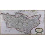 Robert Morden (fl.1650-1703) - Two coloured engravings - Map of Kent, 13.75ins x 24.75ins, and Map