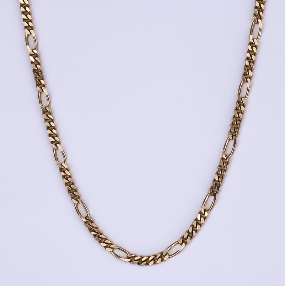 A 9ct Gold Flat Curb Necklace, 510mm overall, gross weight 14.2g