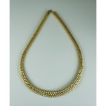 A Diamond Necklace, Modern, 18ct gold, set with brilliant cut white diamonds, approximately 20ct