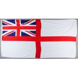 A Full Royal Naval Ensign Flag, Late 20th Century, made in the Chatham Dockyard Flag Loft, with