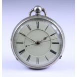 A Silver Cased Open Faced Fusee Lever Pocket Watch, Late 19th/Early 20th Century, unsigned, 52mm