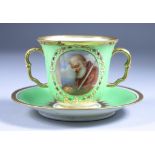 A Flight, Barr & Barr Porcelain Cabinet Cup and Saucer, Circa 1815, painted by Thomas Baxter,