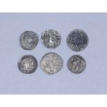 Six Silver Sceatas, Northumbria/York (685-867)