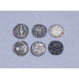 Six Silver Sceatas, Northumbria/York (685-867)