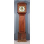 An 18th Century Oak Longcase Clock, by John Nash of Bridge, the 12ins square brass dial with