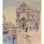 Albert Ernest Richardson (1880-1964) - Watercolour - "Venice", signed and dated 1950, 11ins x 9.