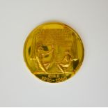 A 22ct Gold 1916-1966 Irish Easter Rising Commemorative Medallion, designed by Paul Vincze (1907-