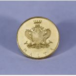 A Maltese Twenty Pound (£M20) Gold Coin, 1972, VF, gross weight 12g