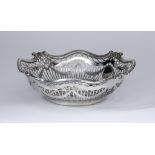 An Edward VII Silver Circular Basket, by Sibray, Hall & Co Ltd., London 1902, and retailed by Walter