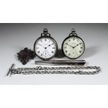 Two George V Silver Cased Open Faced Pocket Watches and Three Other Items, one pocket watch "