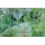 ***Reynolds Stone (1909-1979) - Pencil and watercolour - "Young Trees and Cow Parsley", signed, 13.