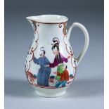 A Worcester Sparrowbeak Jug, Circa 1768-1770, enamelled in colours with a chinoiserie scene of