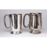 An Edward VII Silver Tankard, and a George V Silver Tankard, the Edward VII, by Aitkin Brothers,