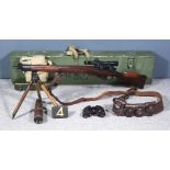 A Rare Live .303 "Sniper Rifle" by Lee Enfield, Model No. 4, Serial No D37955, this weapon has all