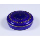 A Late 19th/ Early 20th Century Norwegian Silver Gilt and Blue enamel Circular Box, by Marius Hammer