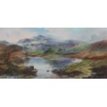 ***Prudence Turner (1930-2007) - Oil painting - "Trossachs", signed, canvas 20ins x 40ins, framed