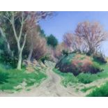 ***Charles Brooke Farrar (1899-1979) - Oil painting - "Humpty Lane", board 9.25ins x 11.75ins, in